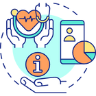 Icon representing many items, including Healthcare, Information and a Dashboard